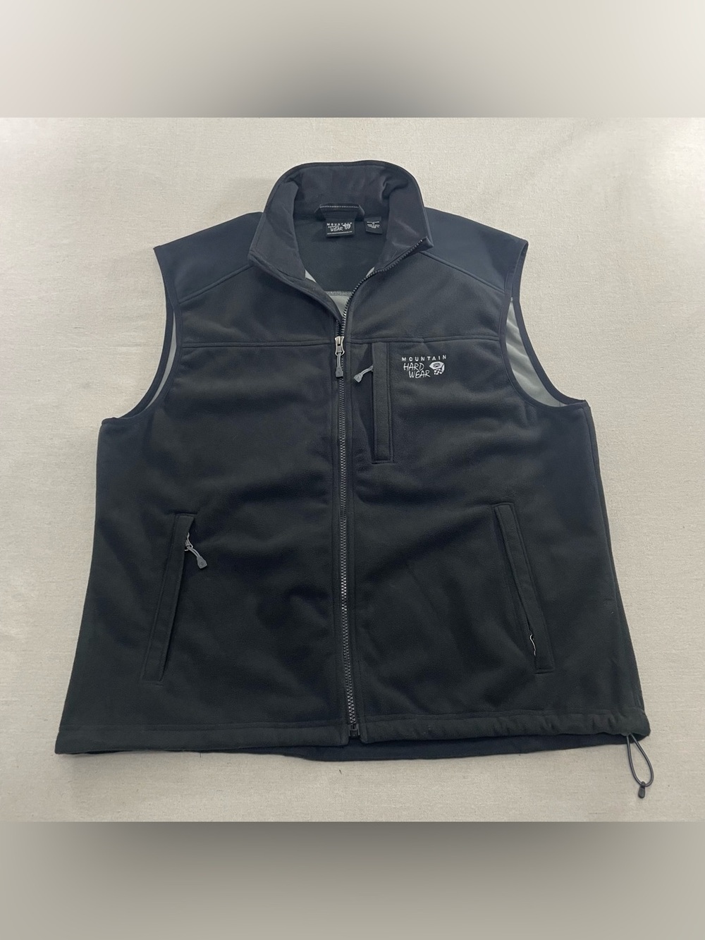Mountain Hardwear Vest Men's XL Windstopper Fleece Black Full Zip Gorpcore